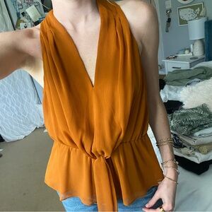 Naked Zebra Burnt Orange Tank Top